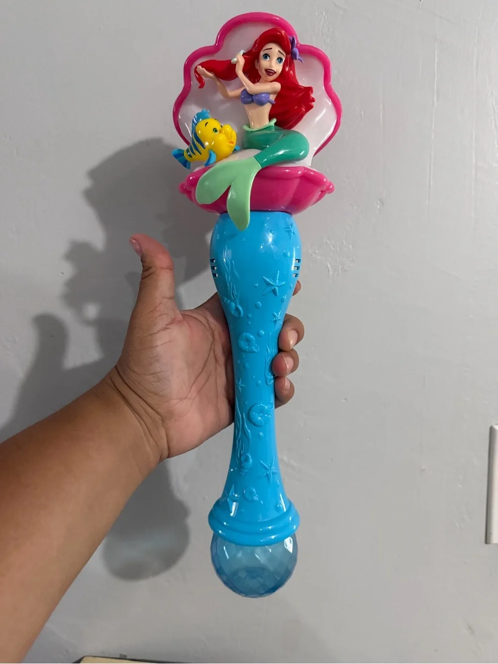 Disney Store Official Little Mermaid Ariel & Flounder Light & Sound Bubble Wand